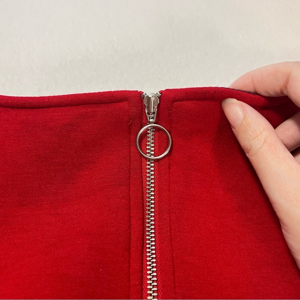 Anthropologie Maeve Dress Womens M Red Fit & Flare Sleeveless Zip Lined Party - Picture 12 of 16